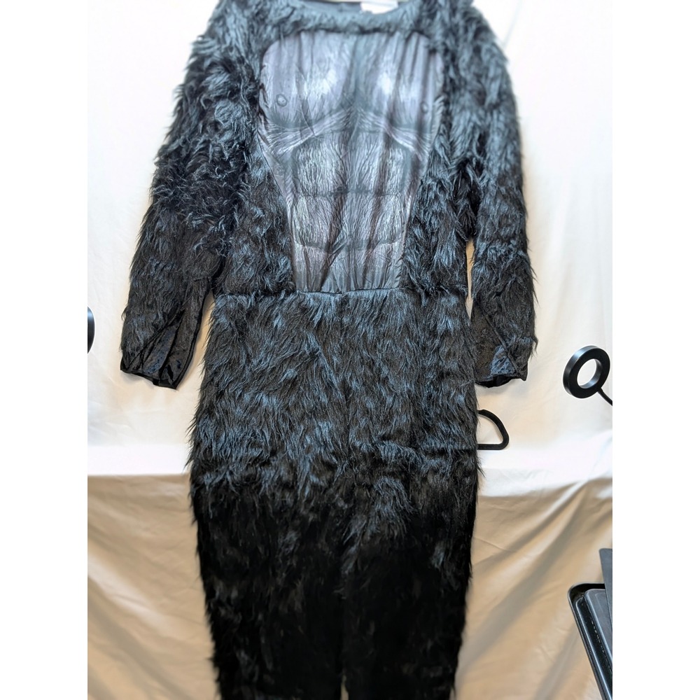 Gorilla Costume Unisex 2XL Adult Black Faux Fur Mask Gloves King Kong vibes